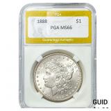 1888 Morgan Silver Dollar PGA MS66