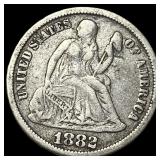 1882 Seated Liberty Dime NEARLY UNCIRCULATED