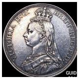 1887 Great Britain Silver 1 Crown KM 765