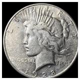 1928-S Silver Peace Dollar CLOSELY  UNCIRCULATED
