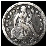 1853 Arrows Seated Liberty Dime LIGHTLY  CIRCULAT