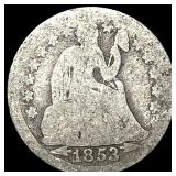 1853 Arrows Seated Liberty Half Dime NICELY  CIRC
