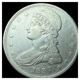 1837 Capped Bust Half Dollar NEARLY  UNCIRCULATED