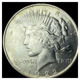 1922 Silver Peace Dollar CHOICE BU