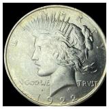 1922 Silver Peace Dollar CLOSELY UNCIRCULATED