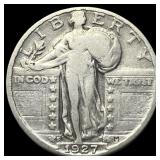 1927-S Silver Standing Liberty Quarter NEARLY UNCI