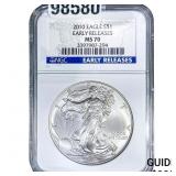 2010 Silver Eagle NGC MS70