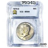 1970-D Kennedy Half Dollar ICG MS66