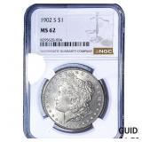 1902 Morgan Silver Dollar NGC MS62