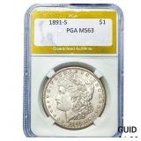 1891-S Morgan Silver Dollar PGA MS63