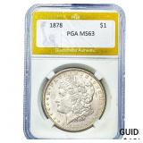 1878 Morgan Silver Dollar PGA MS63