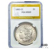 1882-CC Morgan Silver Dollar PGA MS63
