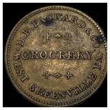 1863 Civil War Token D.B. Packard & Co CLOSELY UNC