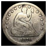 1876-S Silver Seated Liberty Quarter NEARLY UNCIRC