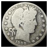 1908-O Silver Barber Half Dollar NICELY CIRCULATED