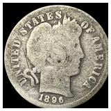 1896-O Silver Barber Dime NICELY CIRCULATED