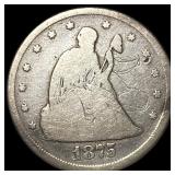 1875-CC Silver Twenty Cents LIGHTLY  CIRCULATED