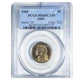 1965 Jefferson Nickel PCGS MS65 Cam SMS
