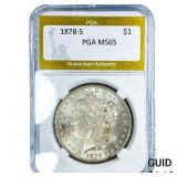 1878-S Morgan Silver Dollar PGA MS65