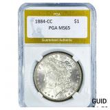 1884-CC Morgan Silver Dollar PGA MS65