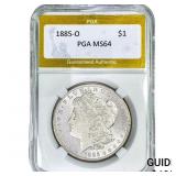 1885-O Morgan Silver Dollar PGA MS64
