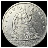 1853 Arrows/Rays Seated Liberty Half Dollar UNCIRC