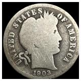 1903-S Silver Barber Dime NICELY CIRCULATED