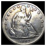 1862-S Silver Seated Liberty Half Dollar NEARLY UN