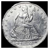 1853 Arrows/Rays Seated Liberty Half Dollar HIGH G