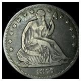 1877-S Micro S Silver Half Dollar CLOSELY UNCIRCUL