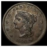 1840 Braided Hair Large Cent CLOSELY  UNCIRCULATE