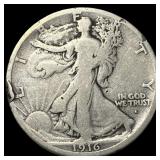1916 Walking Liberty Half Dollar NICELY CIRCULATED