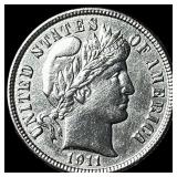 1911 Silver Barber Dime UNCIRCULATED