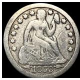1853-O Silver Seated Liberty Dime LIGHTLY CIRCULAT