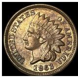 1863 RD Copper-Nickel Indian Head Cent UNCIRCULATE