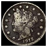 1912-S Liberty Head Nickel LIGHTLY CIRCULATED