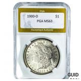 1900-O Morgan Silver Dollar PGA MS63