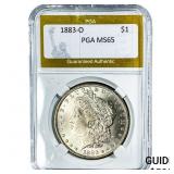 1883-O Morgan Silver Dollar PGA MS65