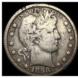 1898-O Silver Barber Quarter LIGHTLY CIRCULATED