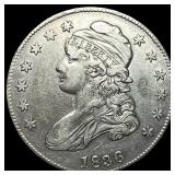 1836 Capped Bust Half Dollar CLOSELY  UNCIRCULATE