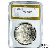 1884-O Morgan Silver Dollar PGA MS63