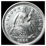 1856 Silver Seated Liberty Half Dime  UNCIRCULATE