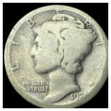 1921 Silver Mercury Dime NICELY CIRCULATED