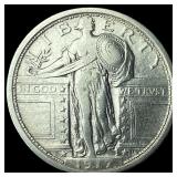 1917 Type 1 Standing Liberty Quarter CHOICE AU