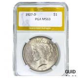 1927-D Silver Peace Dollar PGA MS63