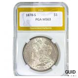 1878-S Morgan Silver Dollar PGA MS63