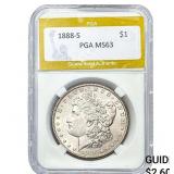 1888-S Morgan Silver Dollar PGA MS63