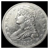 1838 Silver Half Dollar (Capped Bust) CLOSELY UNCI