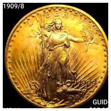 1909/8 $20 Gold Double Eagle CHOICE BU