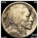 1916 DDO Buffalo Nickel CLOSELY UNCIRCULATED